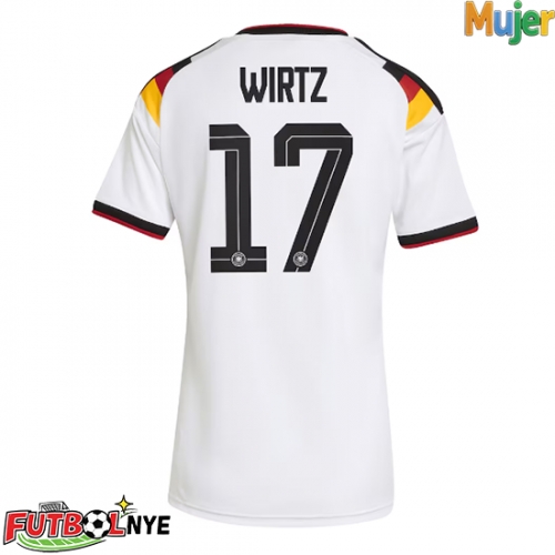 Camiseta Alemania Florian Wirtz #17 Primera Equipación para mujer Mundial 2026 manga corta